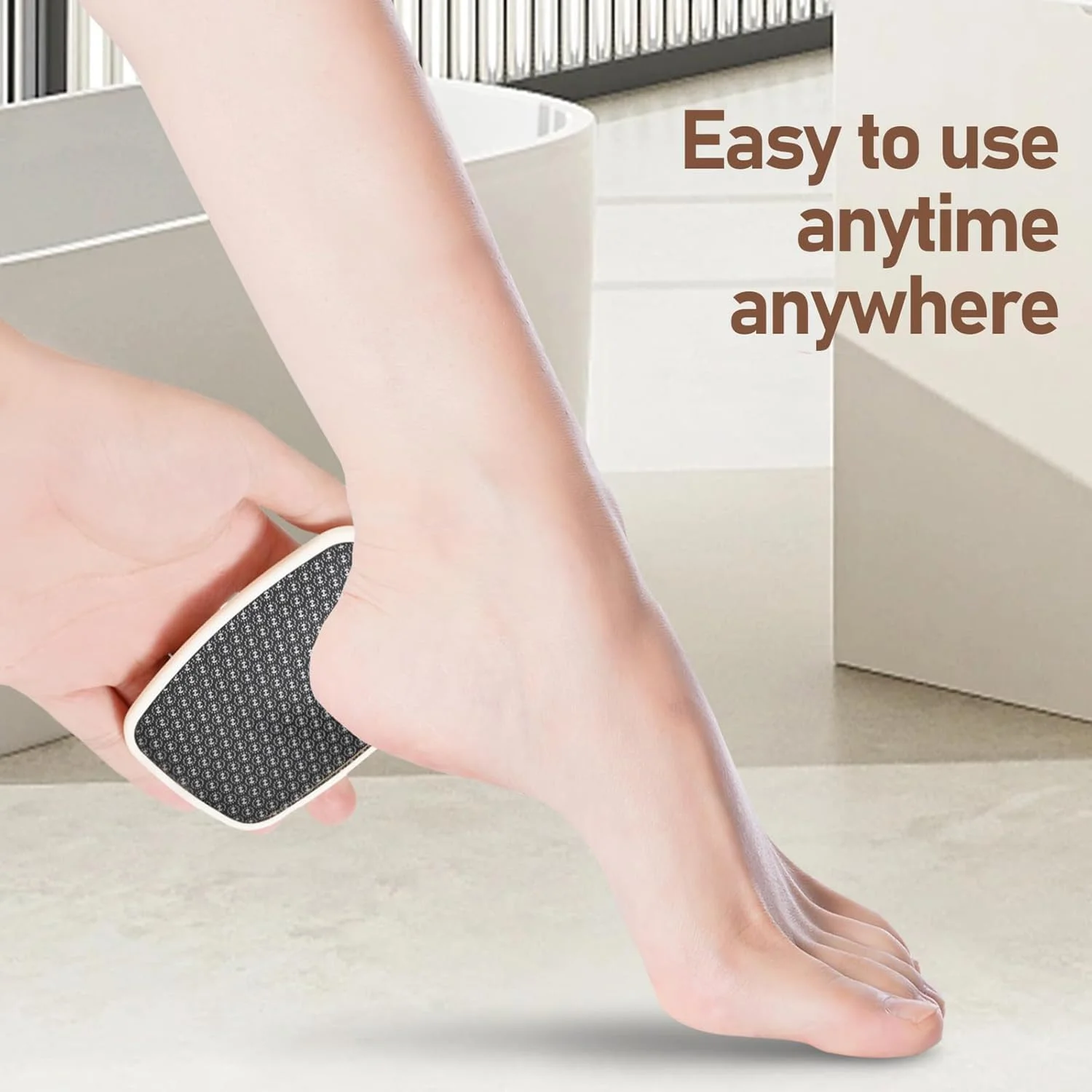 سوهان شیشه ای پا، از بین برنده پینه و پوست سخت، ابزار پدیکور برای داشتن پاهایی نرم، بادوام و تمیز کردن آسان، مراقبت از پا در منزل برای خانم ها و آقایان (رنگ کرم، 1 عدد)