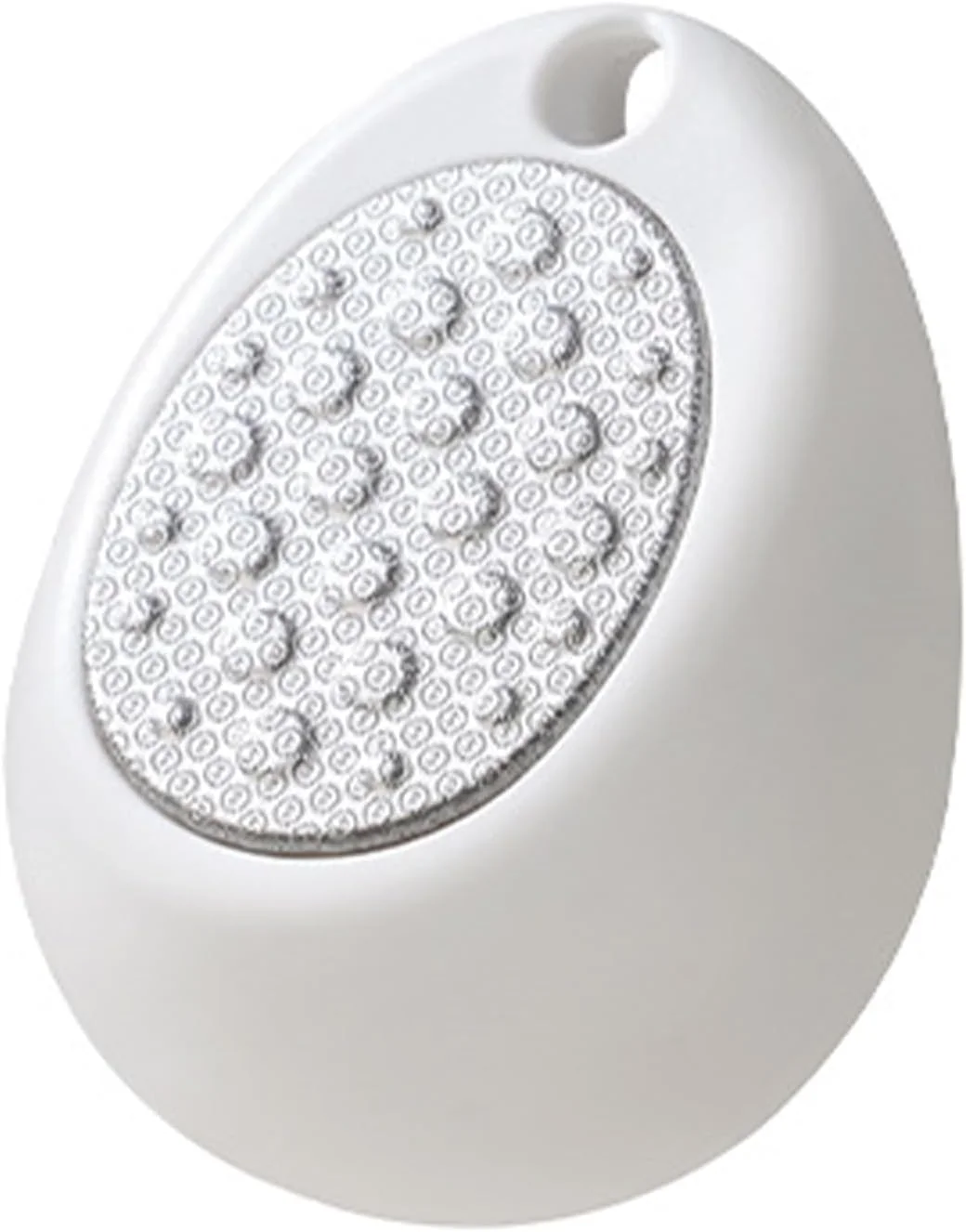 سوهان پای استیل ضد زنگ طرح تخم مرغی، از بین برنده پینه و پوست مرده دو طرفه برای داشتن پاهایی صاف، ابزار پدیکور قابل حمل، ابزار مراقبت از پا قابل استفاده مجدد برای مسافرت (سفید)