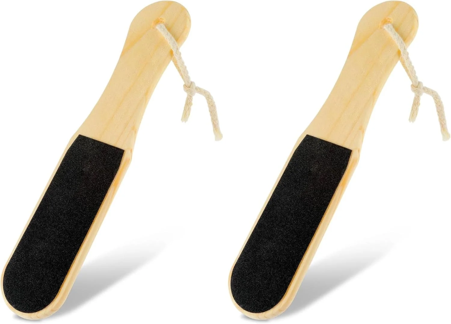 سوهان چوبی دو طرفه پا، سوهان پدیکور پا و از بین برنده پینه و پوست ترک خورده، ابزار برس سوهان پا (بسته 2 عددی)