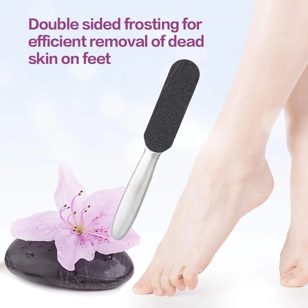 سوهان پا هگربای، از بین برنده پوست مرده و پینه، سمباده ای، استیل ضد زنگ، پدیکور، مراقبت از پوست، دو طرفه