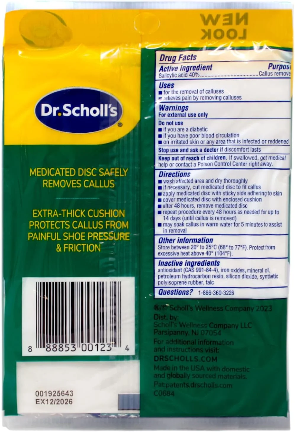 پدهای ضخیم دکتر شولز برای از بین بردن پینه، 4 عدد در هر بسته (3 بسته) پدهای ضخیم دکتر شولز برای از بین بردن پینه، 4 عدد در هر بسته (3 بسته)