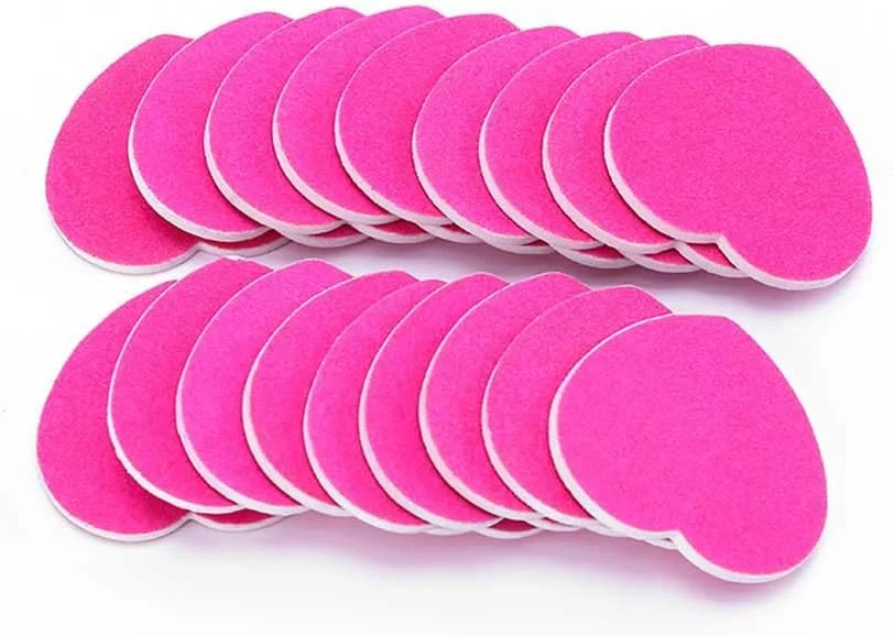 ۵۰ عدد سوهان ناخن قلبی دو طرفه، نوارهای کوچک مانیکور، ابزار هنری ناخن برای استفاده خانگی یا حرفه ای، صورتی