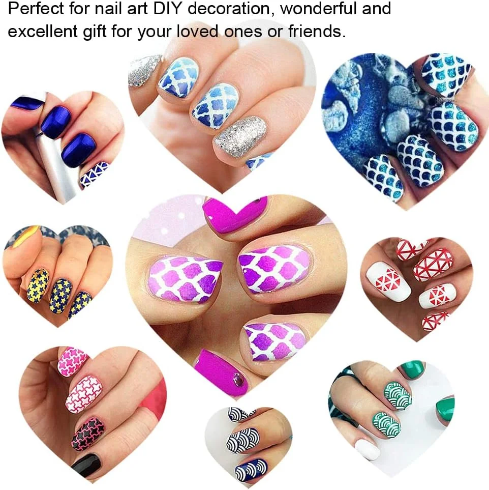 برچسب فاوونو، 24 عدد برچسب طراحی ناخن، برچسب های توخالی طراحی ناخن و برچسب های سه بعدی طراحی ناخن، برچسب های خمیر ناخن توخالی، شابلون های وینیل ناخن، برچسب ناخن برای طراحی هنر ناخن