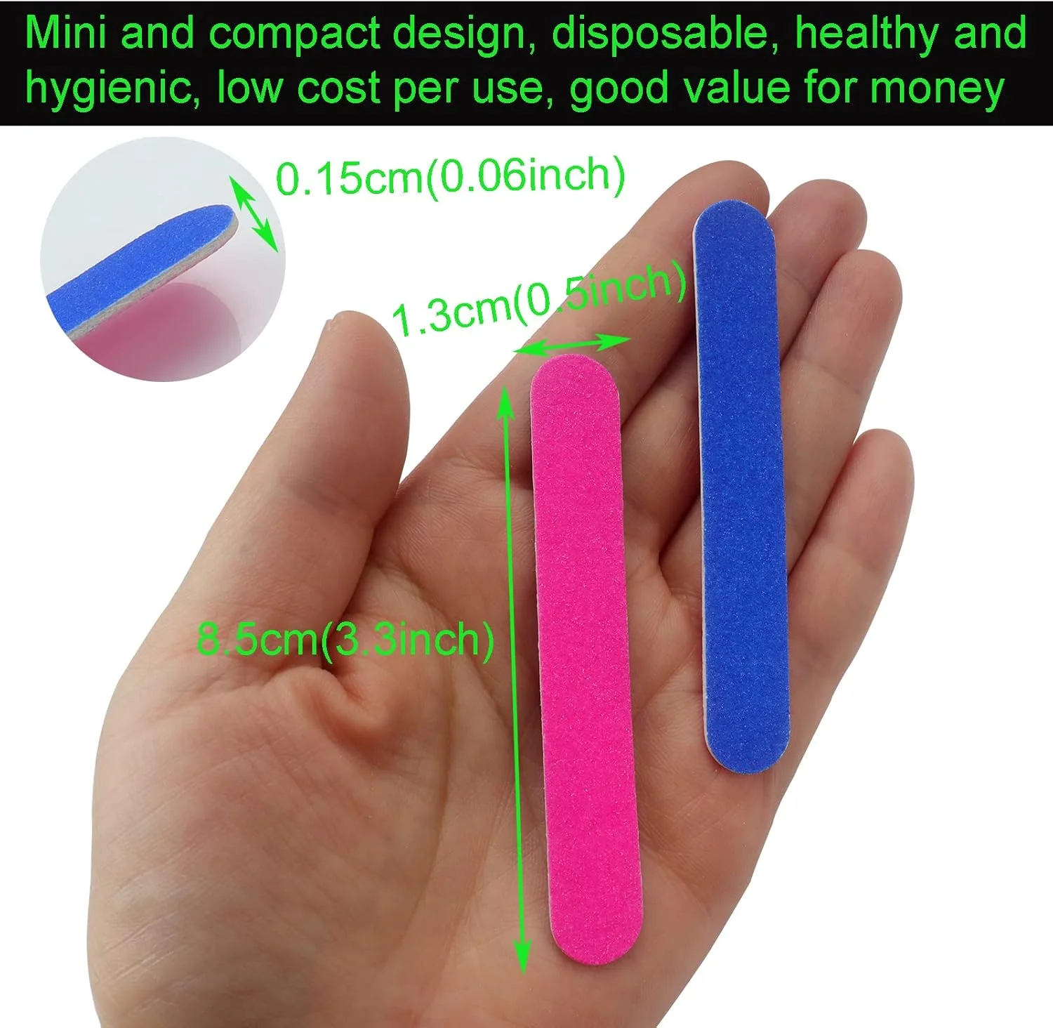 100 عدد سوهان ناخن حرفه ای، سوهان ناخن یکبار مصرف دو طرفه، سوهان ناخن مینی مراقبت حرفه ای برای دختران 100 عدد سوهان ناخن حرفه ای، سوهان ناخن یکبار مصرف دو طرفه، سوهان ناخن مینی مراقبت حرفه ای برای دختران