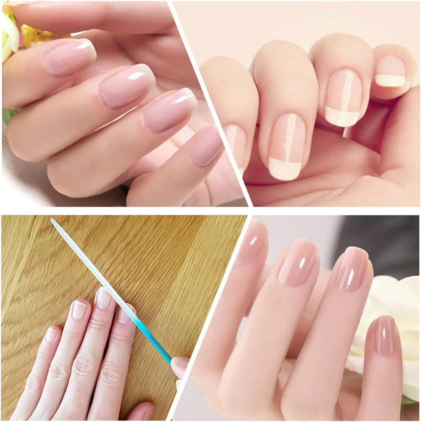 بسته ۲۰ عددی سوهان ناخن شیشه ای LUOTIVON، ست سوهان ناخن کریستالی، سوهان ناخن دو طرفه، مراقبت حرفه ای ناخن، هدیه کریسمس برای زنان و دختران (تک رنگ)