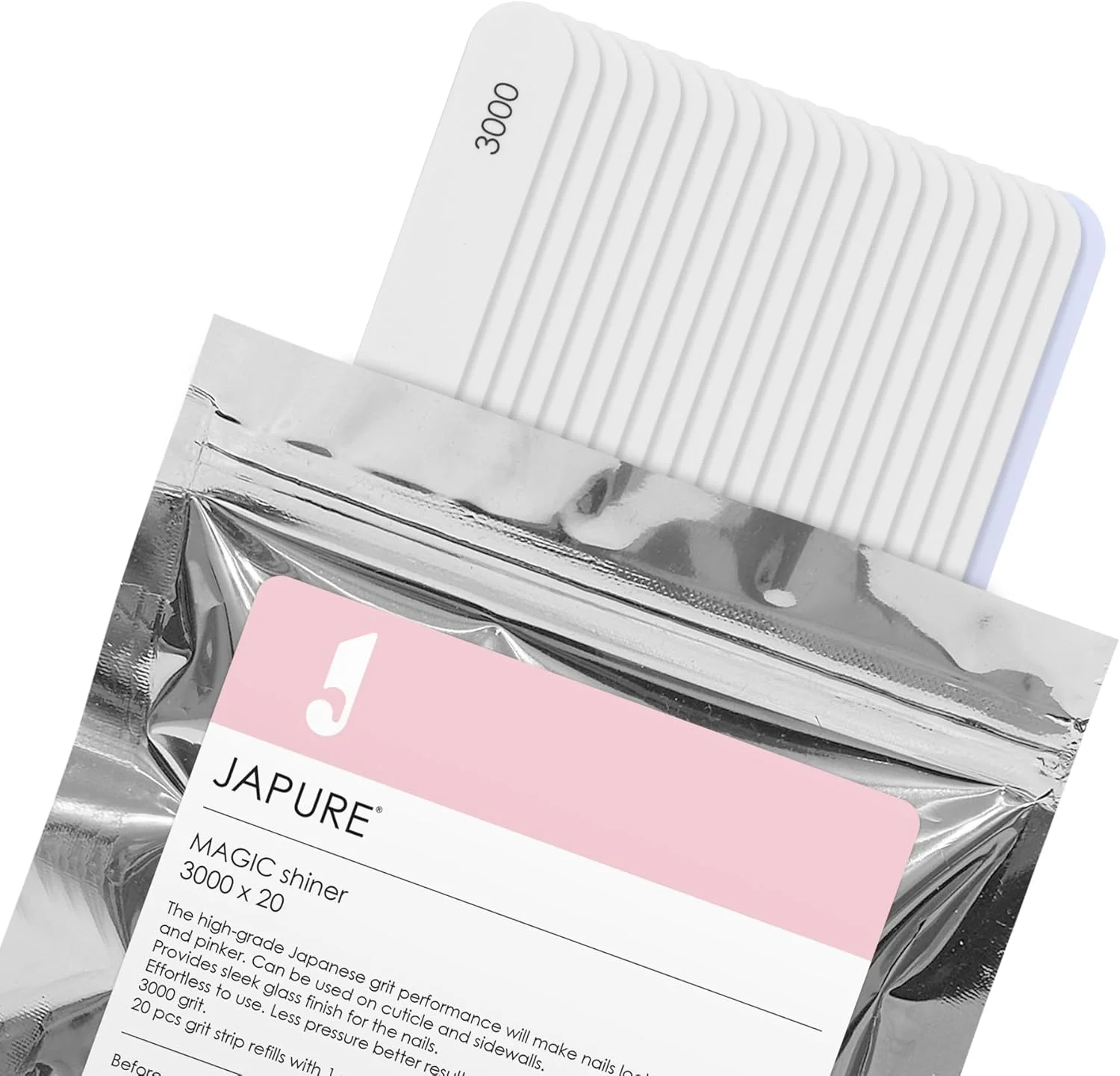 سوهان ناخن حرفه ای Magic Shiner - با دانه بندی 3000 بسیار ظریف برای درخشش آینه ای - 20 عدد ابزار پولیش ناخن با کیفیت سالن - کیت پرداخت ناخن ممتاز
