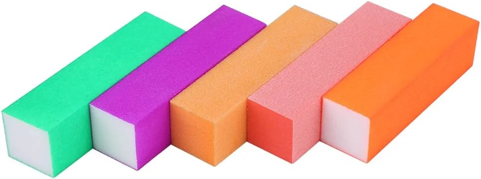 ۵ عدد سوهان ناخن اسفنجی، ابزار مراقبت از ناخن، از بین برنده پوست مرده، سوهان مانیکور، ابزار پولیش پدیکور