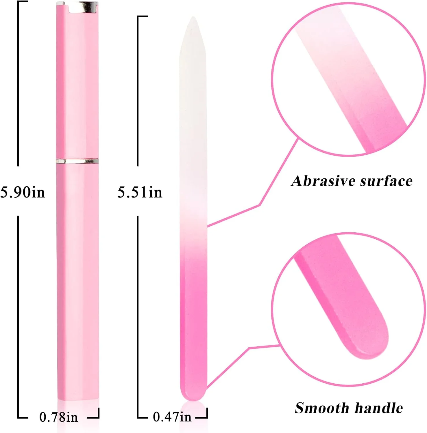 مجموعه 4 عددی سوهان ناخن شیشه ای Meschett با جعبه، سوهان ناخن شیشه ای دو طرفه برای ناخن های طبیعی، ابزار مراقبت از ناخن کریستالی حرفه ای برای سالن های زنانه، Aset