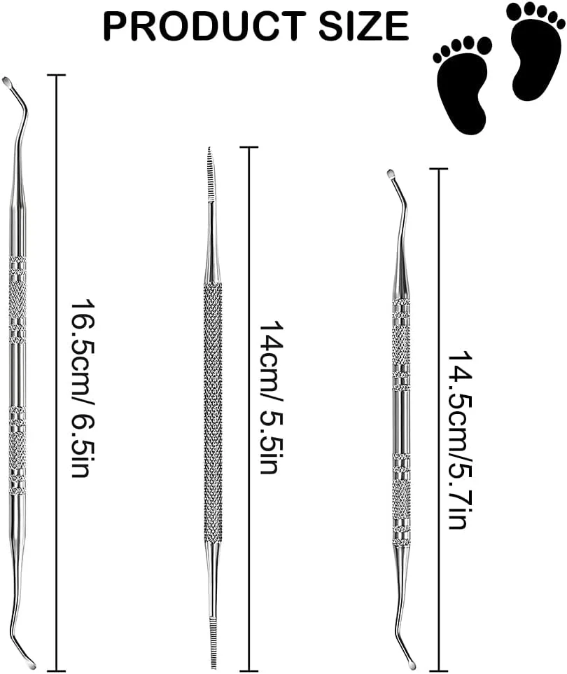 ست مراقبت از پا، ست ناخن های پا فرورفته، ست 3 عددی لیفتر گوشه و سوهان ناخن، لیفتر گوشه، مراقبت از پا، ابزار ناخن پا فرورفته، سوهان ناخن پا، ست ناخن پا، سوهان گوشه