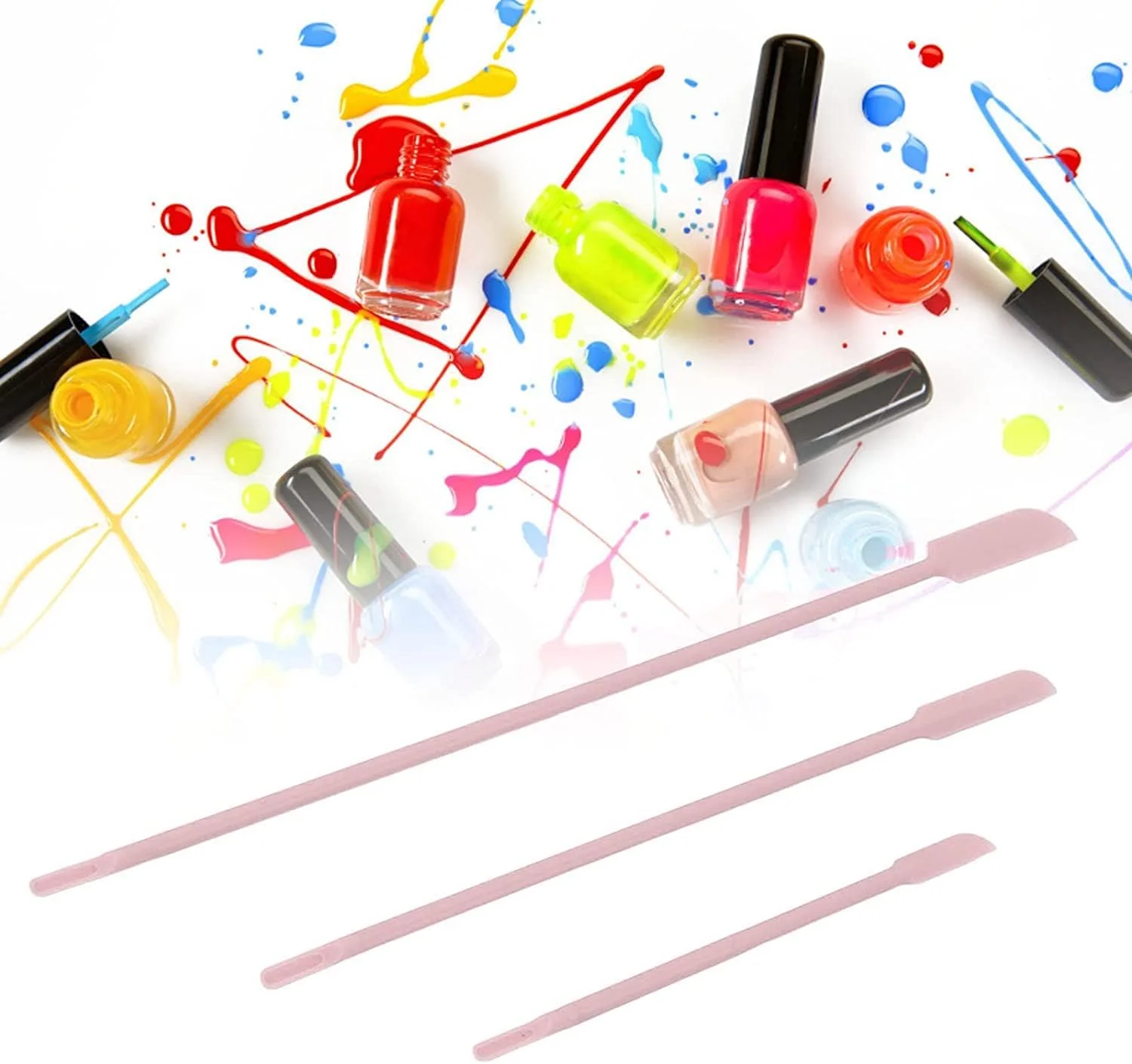 کاردک سیلیکونی، کاردک سیلیکونی بهداشتی تمیز و بدون بو، تمیز کردن آسان، هنر ناخن، صورتی