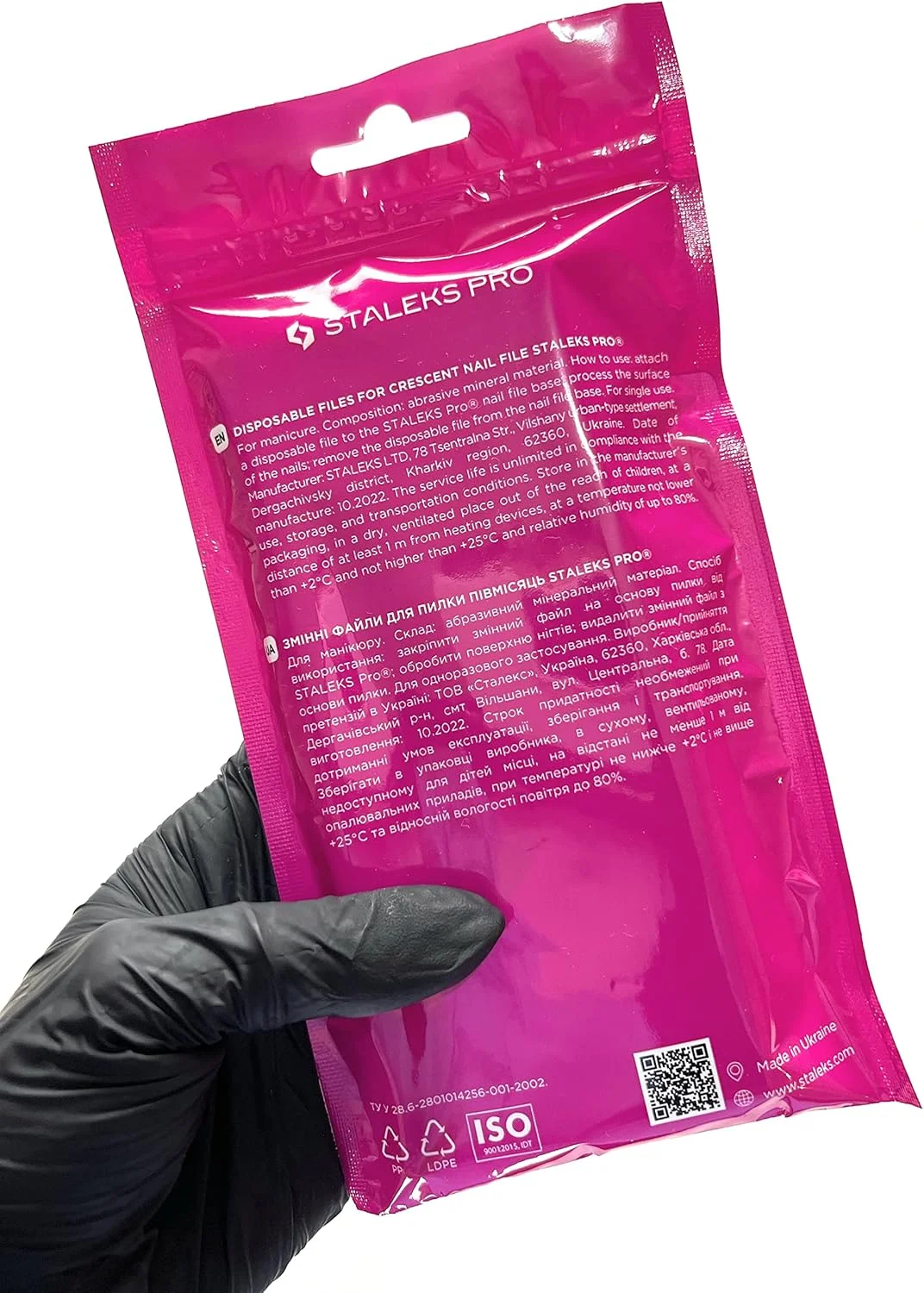 سمباده هلالی یکبار مصرف STALEKS PRO Expert 40 (دانه بندی 240، 30 عدد) – لایه فوم نرم، مناسب برای پولیش و آماده سازی ناخن (162x24 میلی متر)