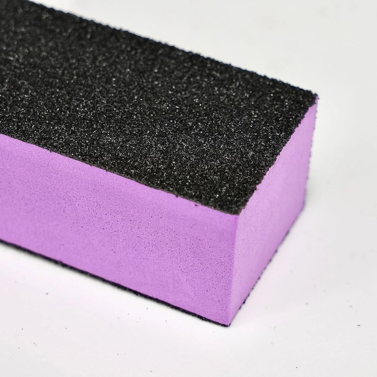 بسته 14 عددی بافر ناخن، ابزار حرفه ای مانیکور، درجه زبری 100/180، سوهان ناخن 3 طرفه مشکی بنفش، سوهان مانیکور پدیکور هنری