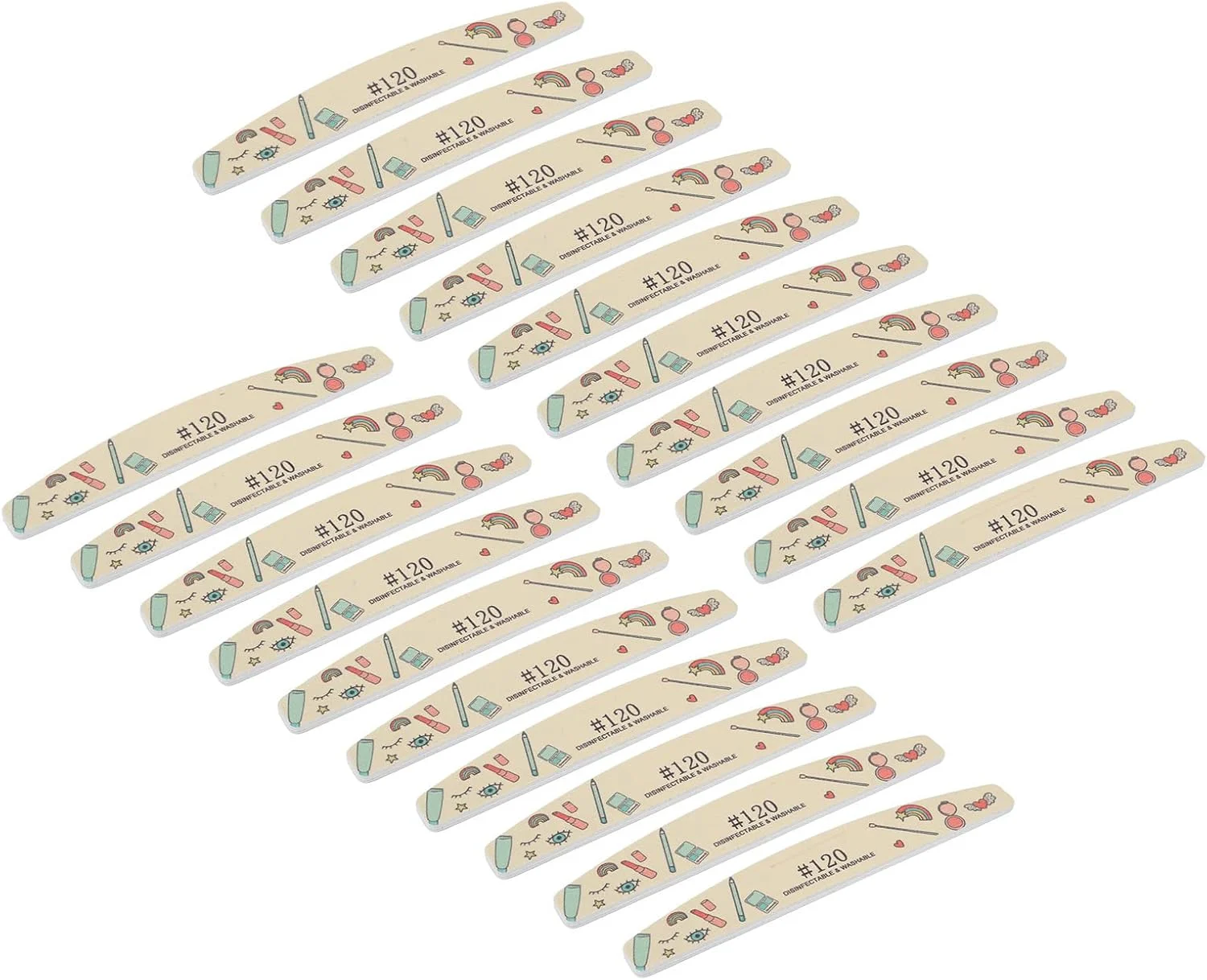 سوهان ناخن، سوهان ناخن دو طرفه قابل شستشو برای مراقبت از مانیکور، کاربردهای گسترده برای طراحی ناخن (#120)