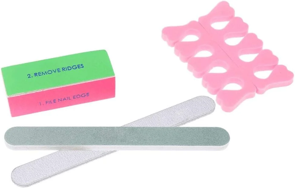 مجموعه ابزار مانیکور Fawoonu، ست 10 عددی حرفه ای طراحی ناخن شامل سوهان ناخن، بافر، جداکننده انگشتان پا، چنگال عقب زننده کوتیکول، نیپر، موچین، بلوک پولیش و چوب