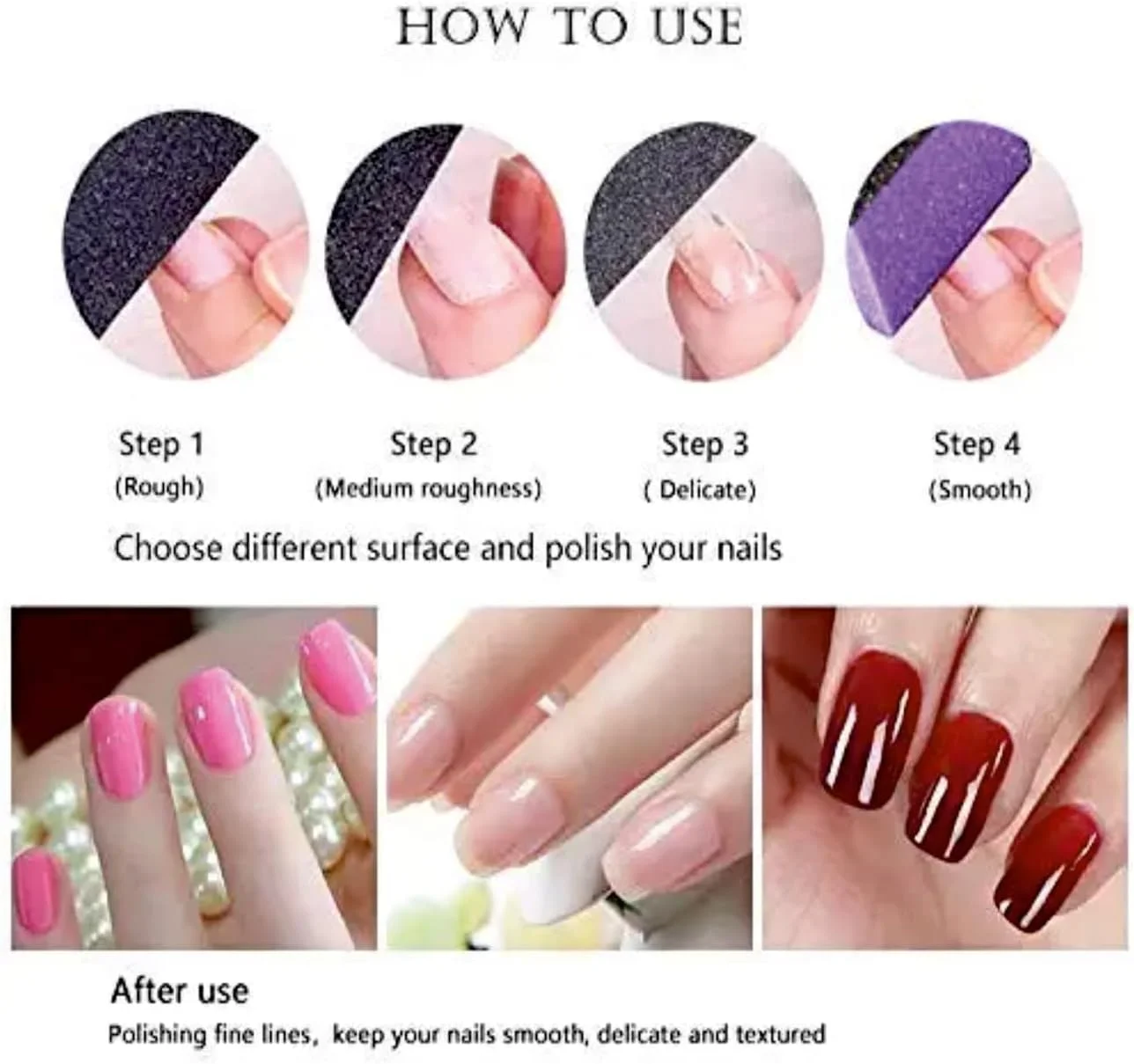 سوهان ناخن استیل ضد زنگ برای فرم دادن ناخن (بسته 1 عددی)