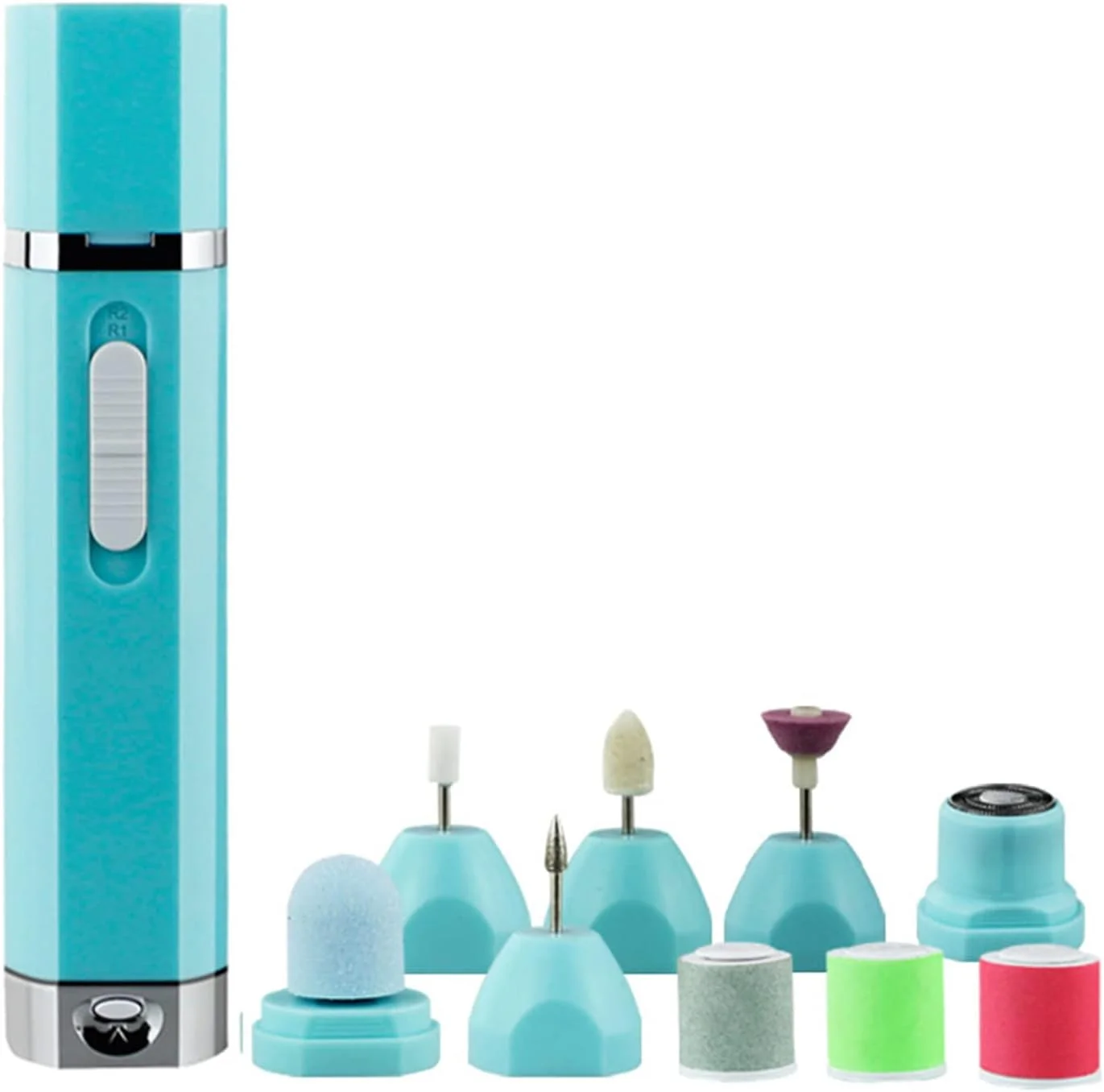 دستگاه پولیش ناخن Fawoonu، قلم برقی ماشین مانیکور پدیکور سوهان پولیش براق کننده و شکل دهنده ناخن با 9 سر سوهان دستگاه پولیش ناخن Fawoonu، قلم برقی ماشین مانیکور پدیکور سوهان پولیش براق کننده و شکل دهنده ناخن با 9 سر سوهان