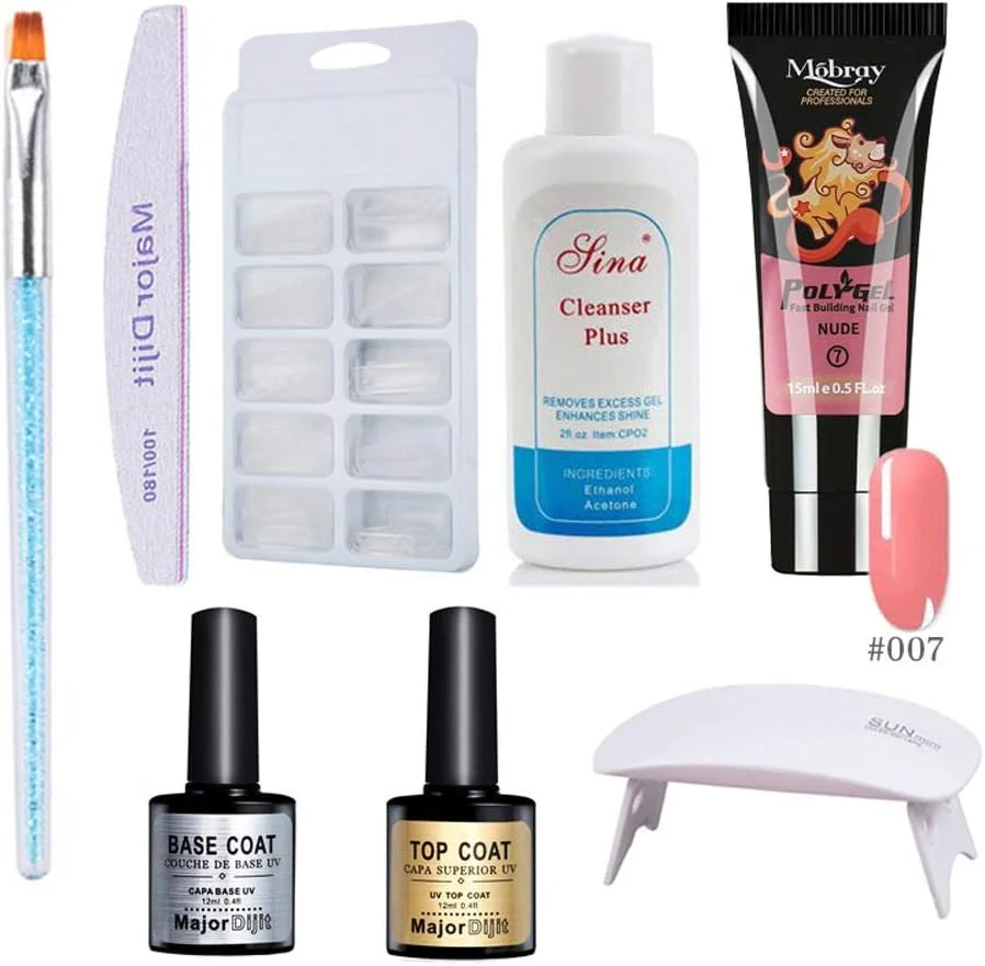 ست طراحی ناخن خانگی Fawoonu، ست ابزار سریع اکستنشن و طراحی ناخن با لامپ LED UV ست طراحی ناخن خانگی Fawoonu، ست ابزار سریع اکستنشن و طراحی ناخن با لامپ LED UV