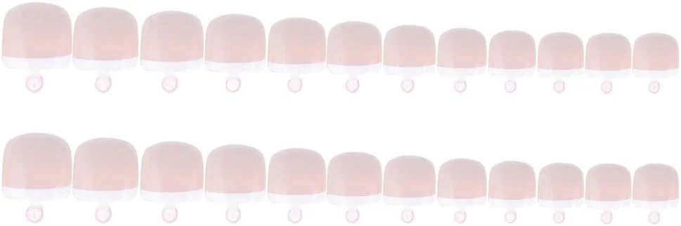 ست ۲۴ عددی ناخن مصنوعی پا Fawoonu، ناخن های مصنوعی با پوشش کامل فرانسوی برای تزئین و مانیکور DIY ست ۲۴ عددی ناخن مصنوعی پا Fawoonu، ناخن های مصنوعی با پوشش کامل فرانسوی برای تزئین و مانیکور DIY