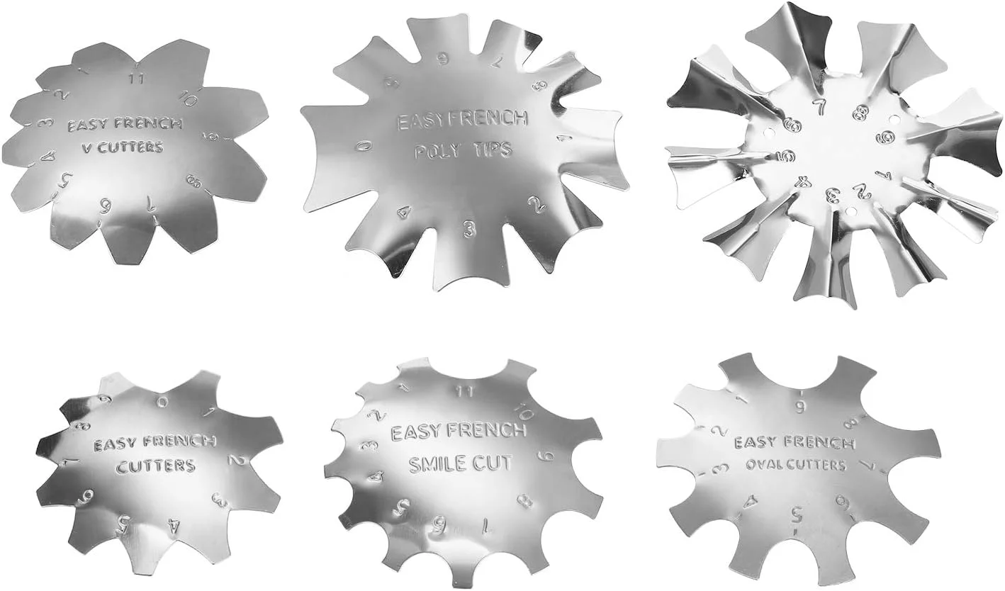 شابلون ناخن Fawoonu، 6 عدد قالب طراحی ناخن، صفحه ناخن DIY استیل ضد زنگ، قالب ساخت ناخن انگشت فرانسوی شابلون ناخن Fawoonu، 6 عدد قالب طراحی ناخن، صفحه ناخن DIY استیل ضد زنگ، قالب ساخت ناخن انگشت فرانسوی