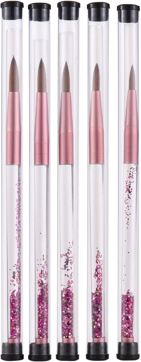 مجموعه 5 عددی قلم طراحی ناخن پپیسکی، قلم طراحی ناخن ژل UV، قلم طراحی و نقاشی برای ابزار طراحی ناخن و مانیکور