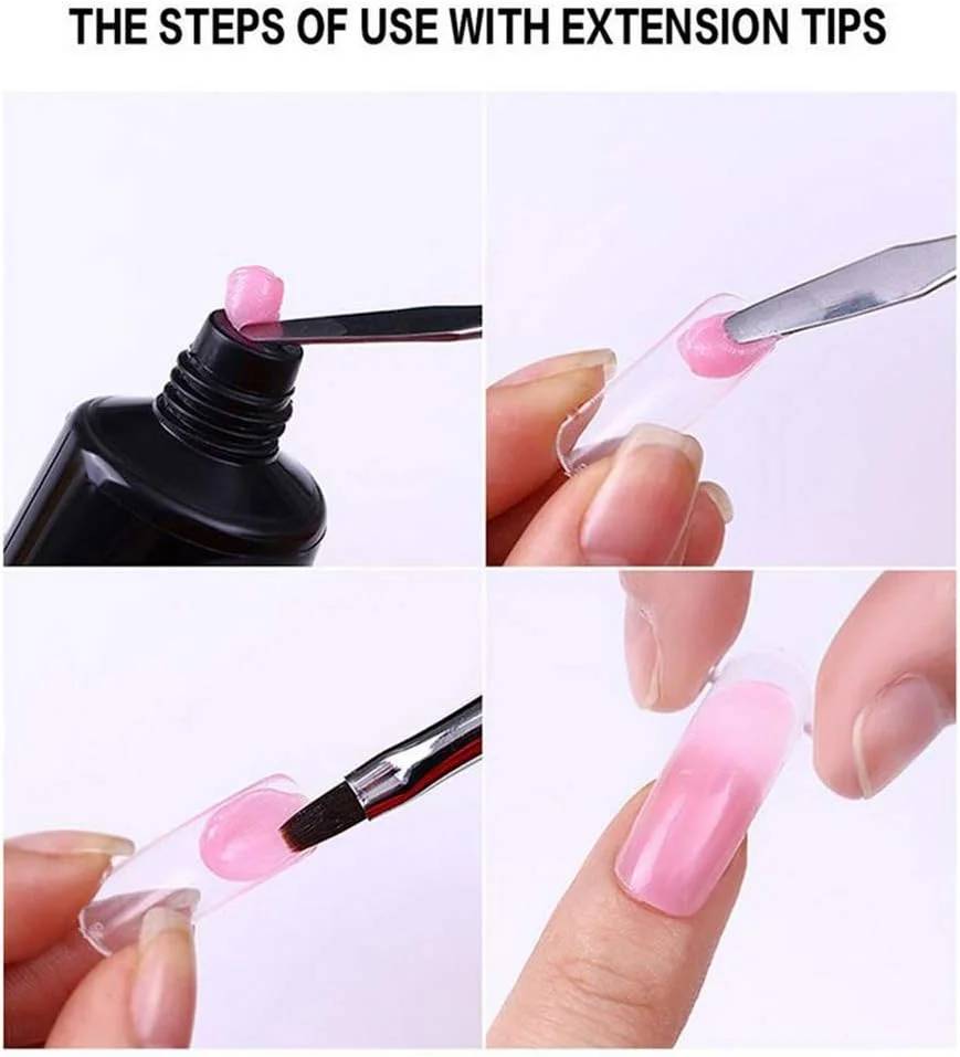 ست لامپ فتوتراپی ناخن 5 تکه Pepisky، ست چسب اکستنشن ناخن، کیت ابزار مانیکور حرفه ای، سوهان ناخن، برس، 100 عدد لاک ناخن