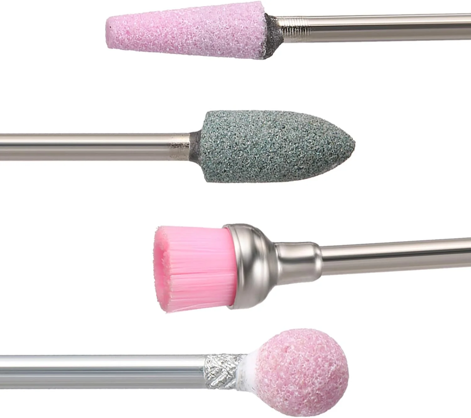 پپیسکی 10 عدد سری سوهان ناخن، تمیز کننده کوتیکول، برس سوهان گرد و غبار، سری پولیش چرخشی، ابزار سالن ناخن