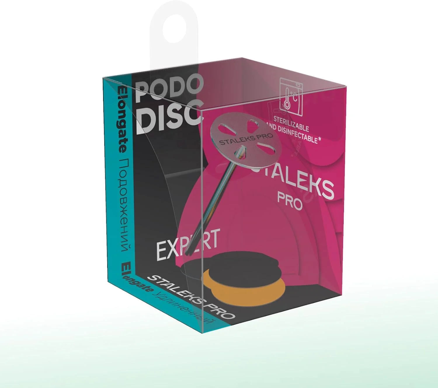 دیسک پدیکور استالکس مدل Pododisc Expert، استیل ضد زنگ، سایز بزرگتر + 5 پد یکبار مصرف چسبی با درجه زبری 180، قطر 15 میلی متر