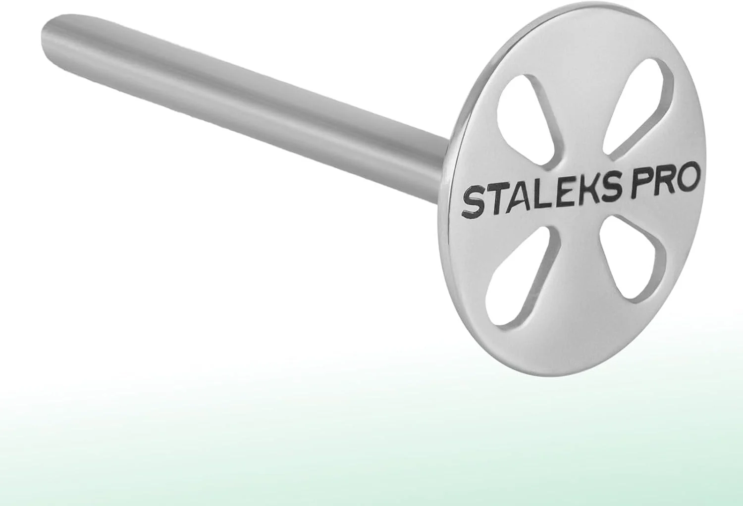 دیسک پدیکور استالکس مدل Pododisc Expert، استیل ضد زنگ، سایز بزرگتر + 5 پد یکبار مصرف چسبی با درجه زبری 180، قطر 15 میلی متر