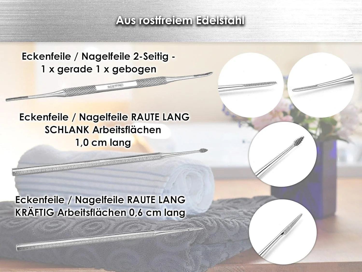 ست سوهان گوشه گیر حرفه ای ناخن، مجموعه 3 عددی سوهان گوشه گیر برای ناخن های پا، همچنین برای ناخن های فرورفته، استیل ضد زنگ، ابزار دو طرفه مانیکور و پدیکور، ابزار مراقبت از پا برای آقایان و بانوان