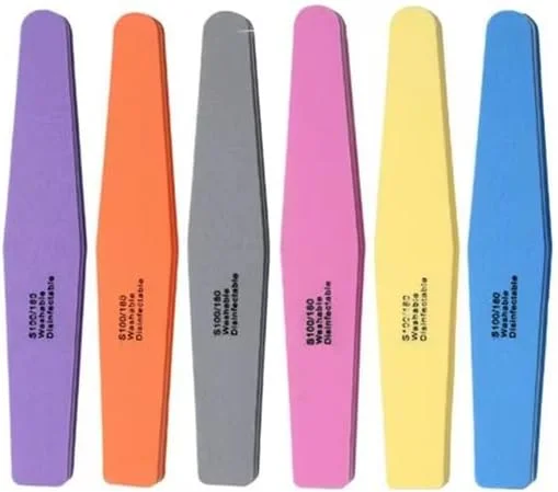 بسته 6 عددی بافر ناخن حرفه ای، سوهان ناخن گریت 100/180، پولیشر بافر صاف کننده ناخن ارتقا یافته، ابزار صاف، براق و درخشان کننده همه کاره برای ناخن های اکریلیک و طبیعی