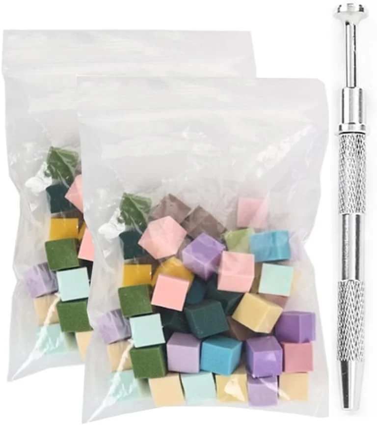 100 عدد اسفنج کوچک رنگارنگ ناخن و 1 عدد قلم گیره فلزی 4 چنگکی اسفنج ناخن، ابزار حرفه ای مانیکور گرادیانی طراحی ناخن، لوازم مانیکور ناخن