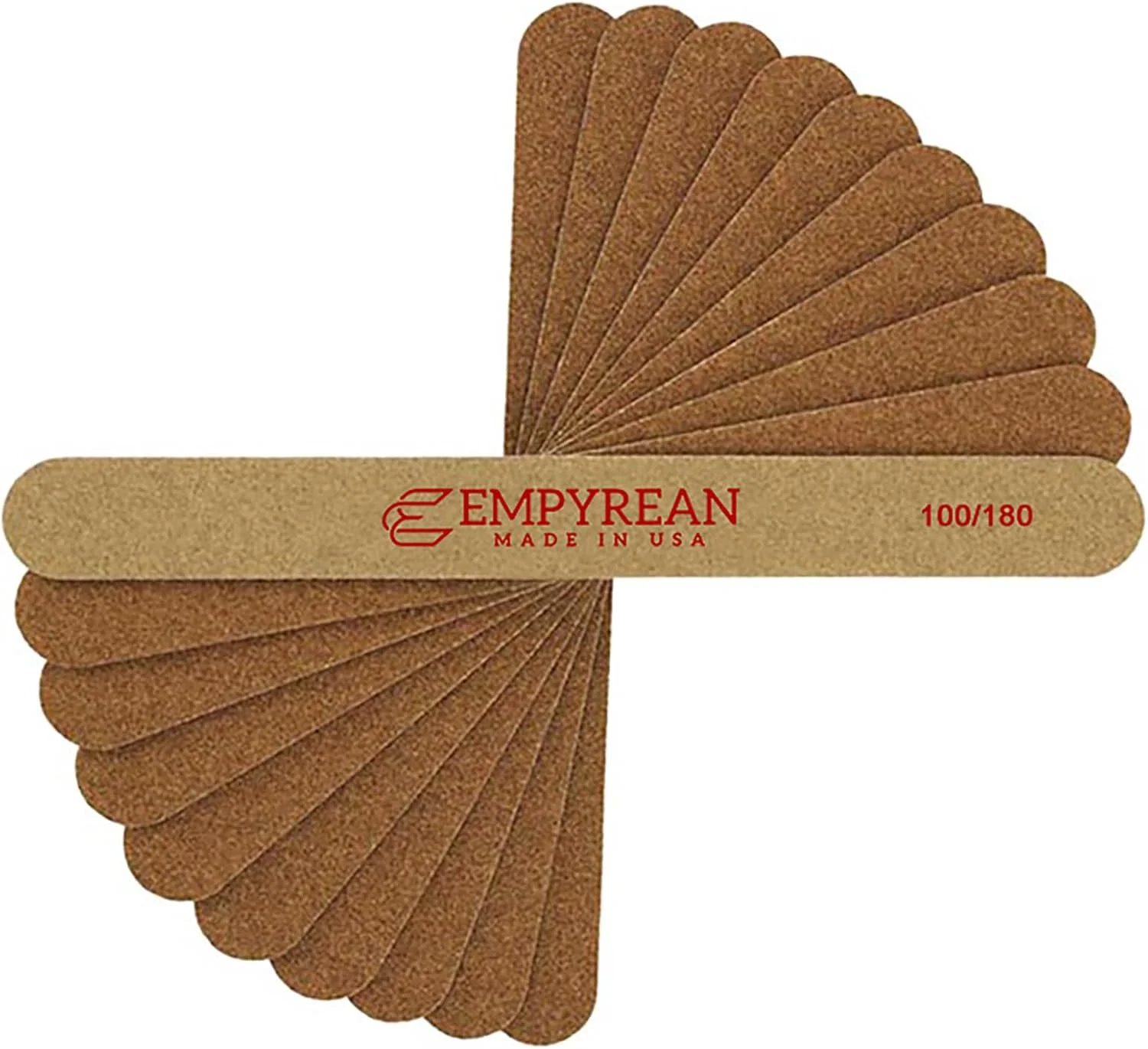 سوهان ناخن امپایرین | ساخت آمریکا | متوسط 180/180 | انتخاب حرفه ای ها | قابل ضدعفونی، شستشو و استفاده مجدد | سوهان ناخن طلایی قدیمی (بسته 10 عددی)