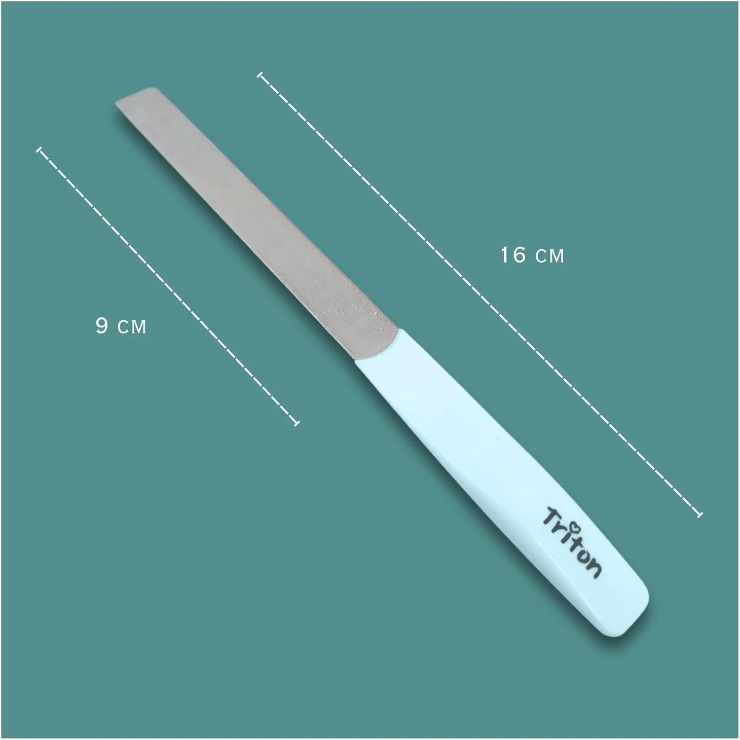 سوهان ناخن حرفه ای با روکش نیکل تریتون، ابزار سوهان ناخن برای مانیکور و پدیکور، سوهان ناخن انگشت دست و پا برای شکل دادن، صاف کردن و طراحی ناخن - آبی روشن
