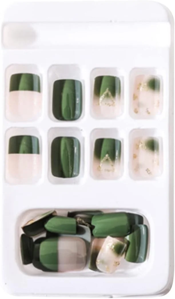 ۲۴ عدد ناخن مصنوعی، نوک ناخن های اکریلیک شفاف، پوشش کامل، ناخن های مصنوعی، ناخن های باله ای به شکل تابوت برای سالن های ناخن و طراحی ناخن DIY، ۱۰ سایز