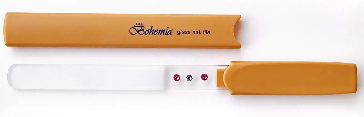 سوهان ناخن شیشه ای چکی بوهیمیا مدل SCARA BEADS GET INSPIRED 1 p سایز متوسط سخت-SW، 140/2 میلی متر، صورتی