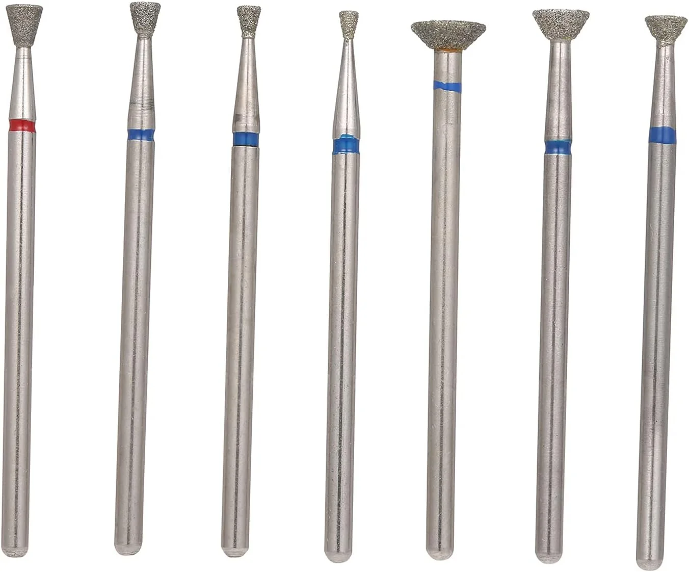 مجموعه 7 عددی سر سوهان برقی الماسه پپیسکی، فرزهای سنگ زنی برای پدیکور مانیکور، ابزار و لوازم جانبی سوهان کوتیکول ناخن