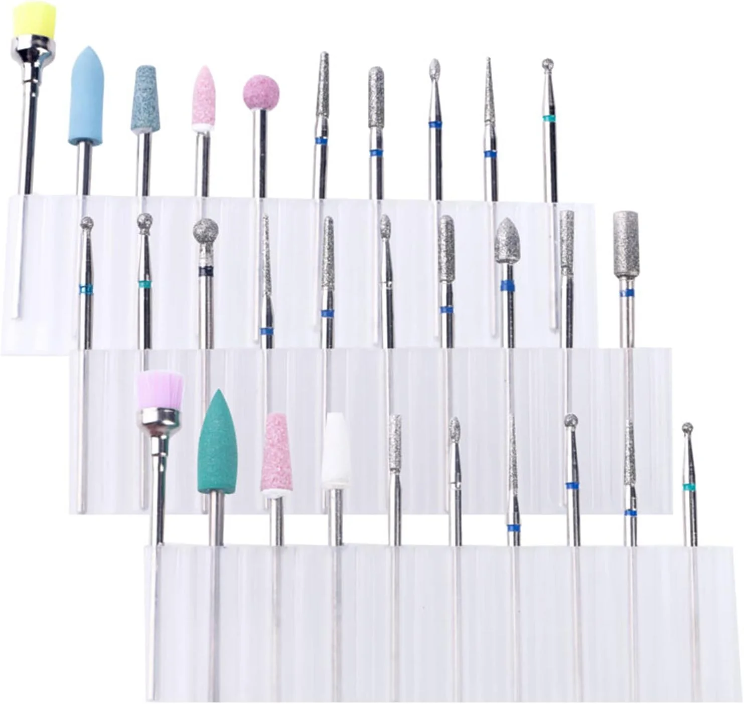 مجموعه ۱۰ عددی سری سوهان ناخن پدیکور و مانیکور، استحکام بالا، پولیش و حذف سریع لاک ژل، مناسب دستگاه های سوهان برقی