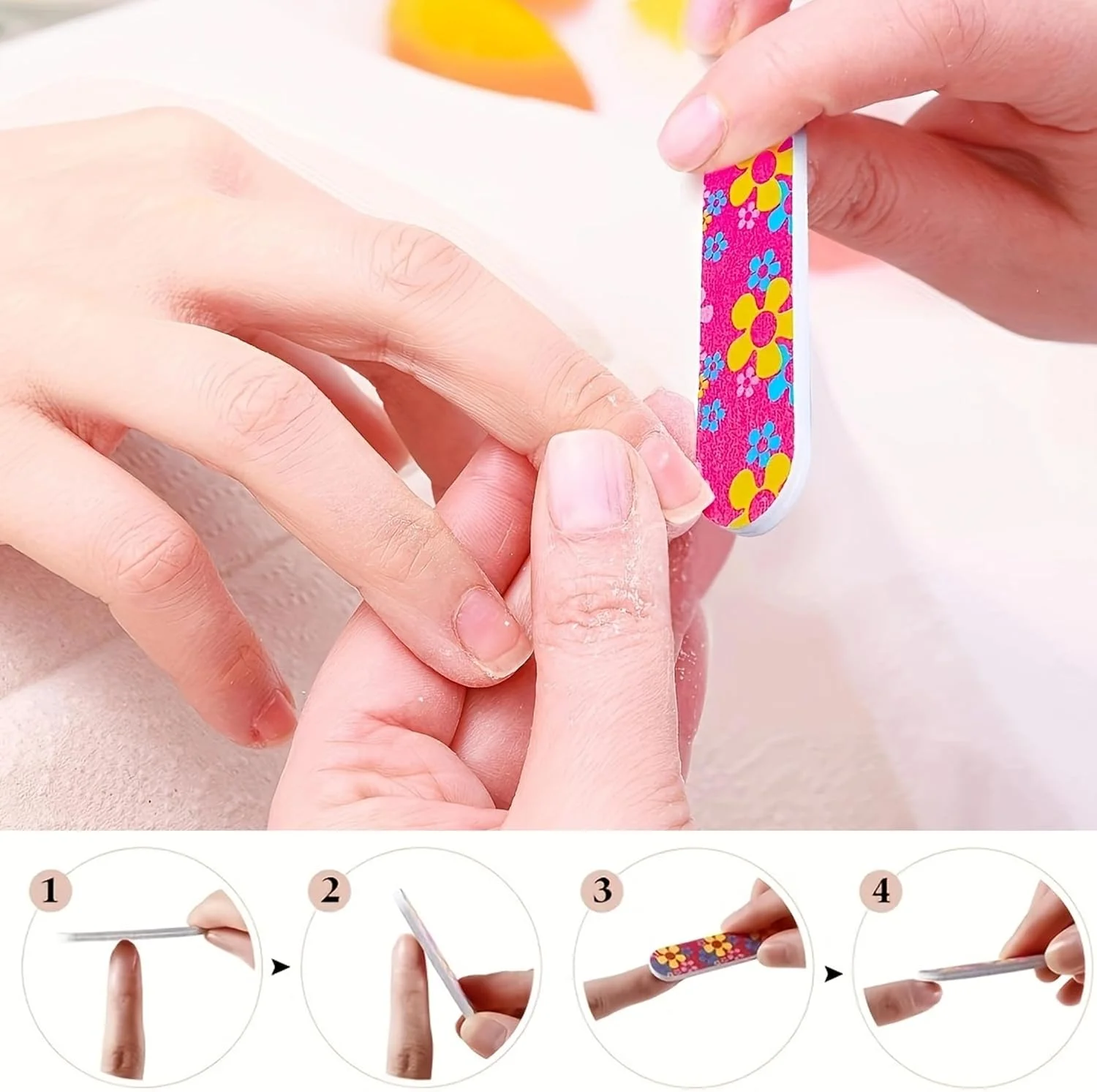 بسته 100 عددی سوهان ناخن دو طرفه، ابزار مانیکور، سوهان ناخن حرفه ای رنگارنگ برای ناخن ها، ابزار مانیکور پدیکور و سوهان بافر ناخن، سوهان ناخن انگشتی کوچک