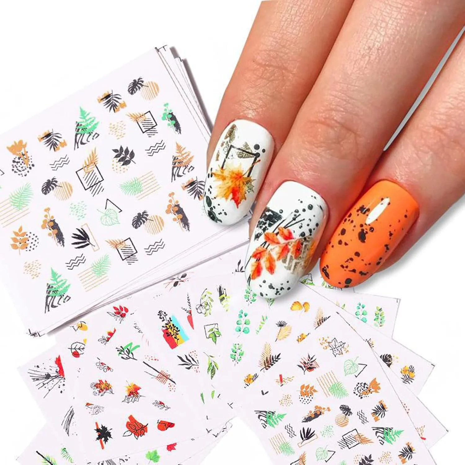 مجموعه 12 عددی برچسب ناخن پپیسکی، استنسیل طراحی ناخن، فویل های چسبی تزئینی DIY