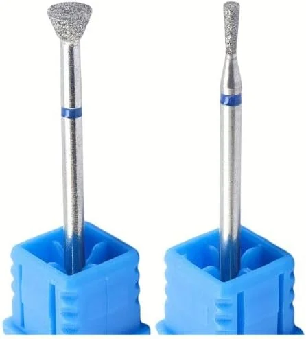 ست دو عددی سر سوهان الماسه ناخن Natury، مدل مخروطی معکوس، مانیکور روسی، زبری متوسط (ست 1)