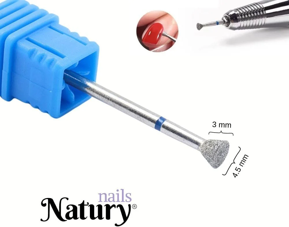 ست دو عددی سر سوهان الماسه ناخن Natury، مدل مخروطی معکوس، مانیکور روسی، زبری متوسط (ست 1)