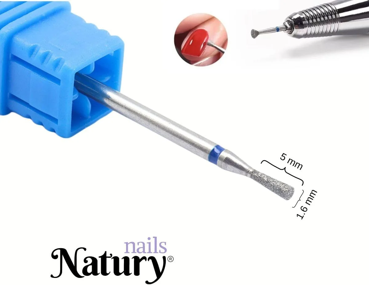 ست دو عددی سر سوهان الماسه ناخن Natury، مدل مخروطی معکوس، مانیکور روسی، زبری متوسط (ست 1)