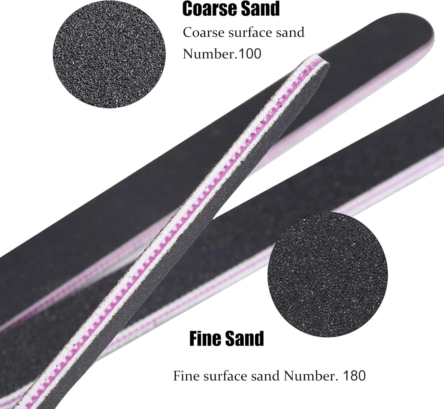 ۲۰ عدد سوهان ناخن حرفه ای، سمباده دو طرفه، قابل شستشو با درجه زبری ۱۰۰/۱۸۰، ابزار مانیکور و فرم دهی ناخن، ابزار آرایش ناخن و پیرایش حیوانات خانگی