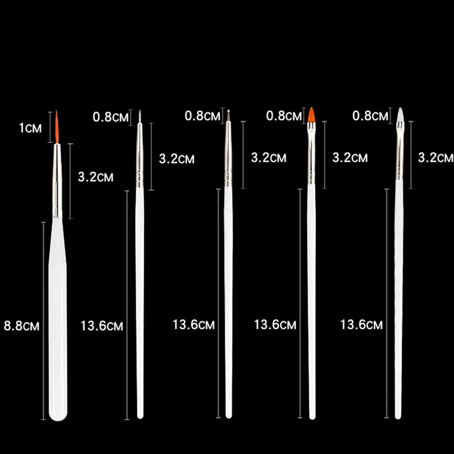 مجموعه قلم طراحی ناخن Fawoonu شامل 15 عدد قلم رنگی، قلم طراحی ردیفی، قلم لایت تراپی، قلم کریستالی، قلم نقاشی و برس های نقطه گذاری ناخن