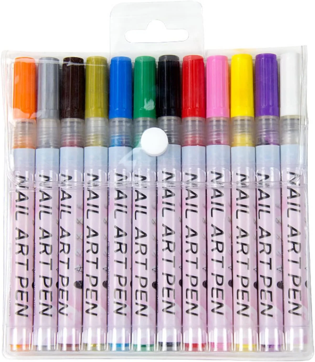 ست ۱۲ عددی قلم طراحی ناخن چند رنگ سه بعدی، مناسب طراحی نقطه ای، گل و نقاشی ظریف