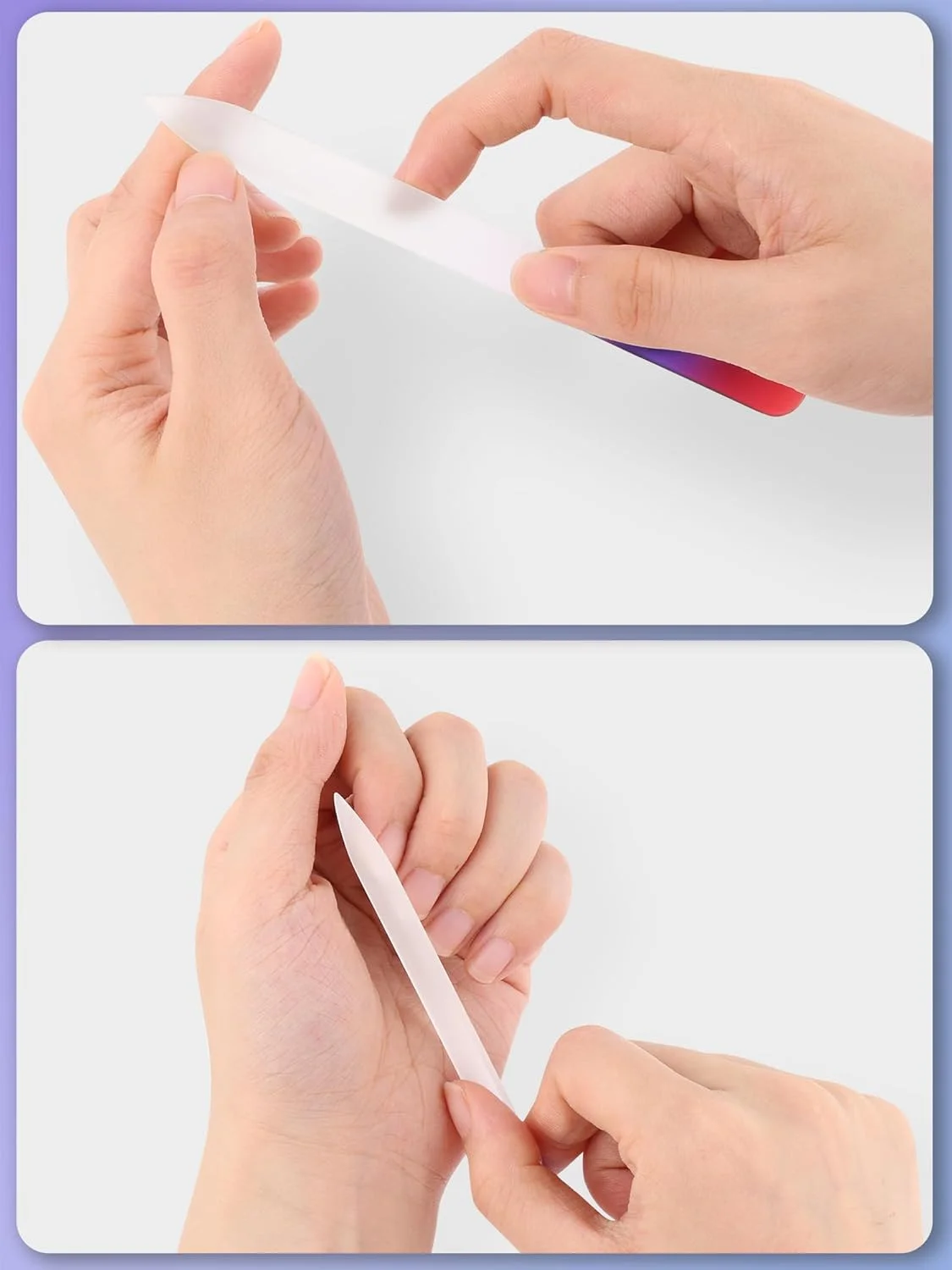 ست دو عددی سوهان ناخن شیشه ای Diodiva با ضخامت 2 میلی متر، سوهان ناخن کریستالی با جعبه، دانه بندی ظریف، مشکی و قرمز