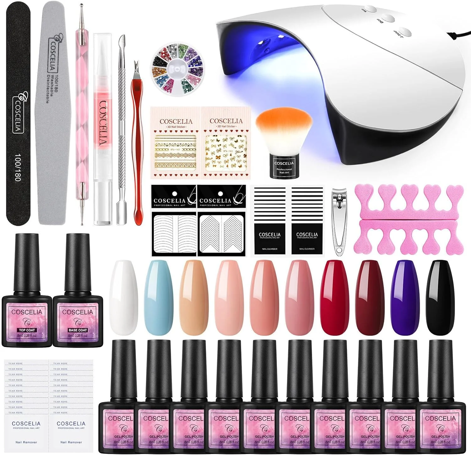 ست شروع لاک ژل ایرومی ۱۰ رنگ + لامپ مانیکور + ست ابزار مانیکور