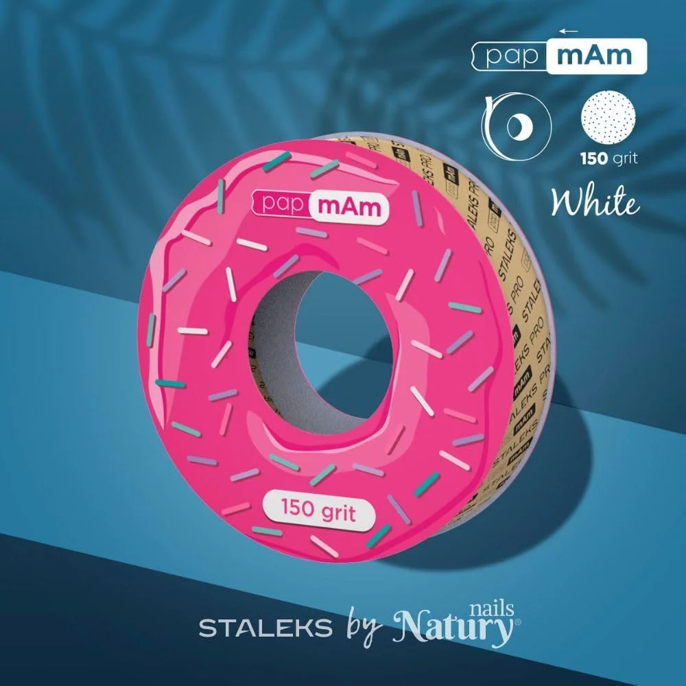 رول سنباده یکبار مصرف سفید استالکس پرو بوبینیل پاپمام اکسپرت برای دیسپنسر سنباده دونات 6 متری (درجه زبری 150)