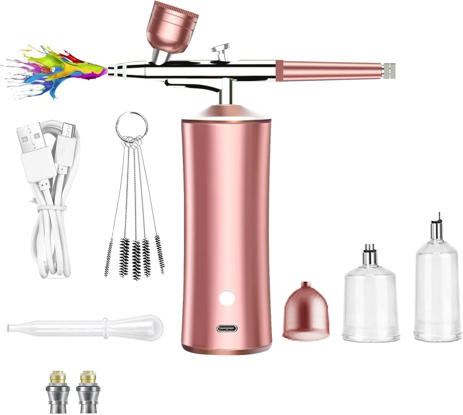 پِپیسکی ست بی سیم دستی اتوماتیک یک برس برای آرایش، طراحی ناخن، تزئین کیک، مدل سازی، نقاشی، آرایشگری