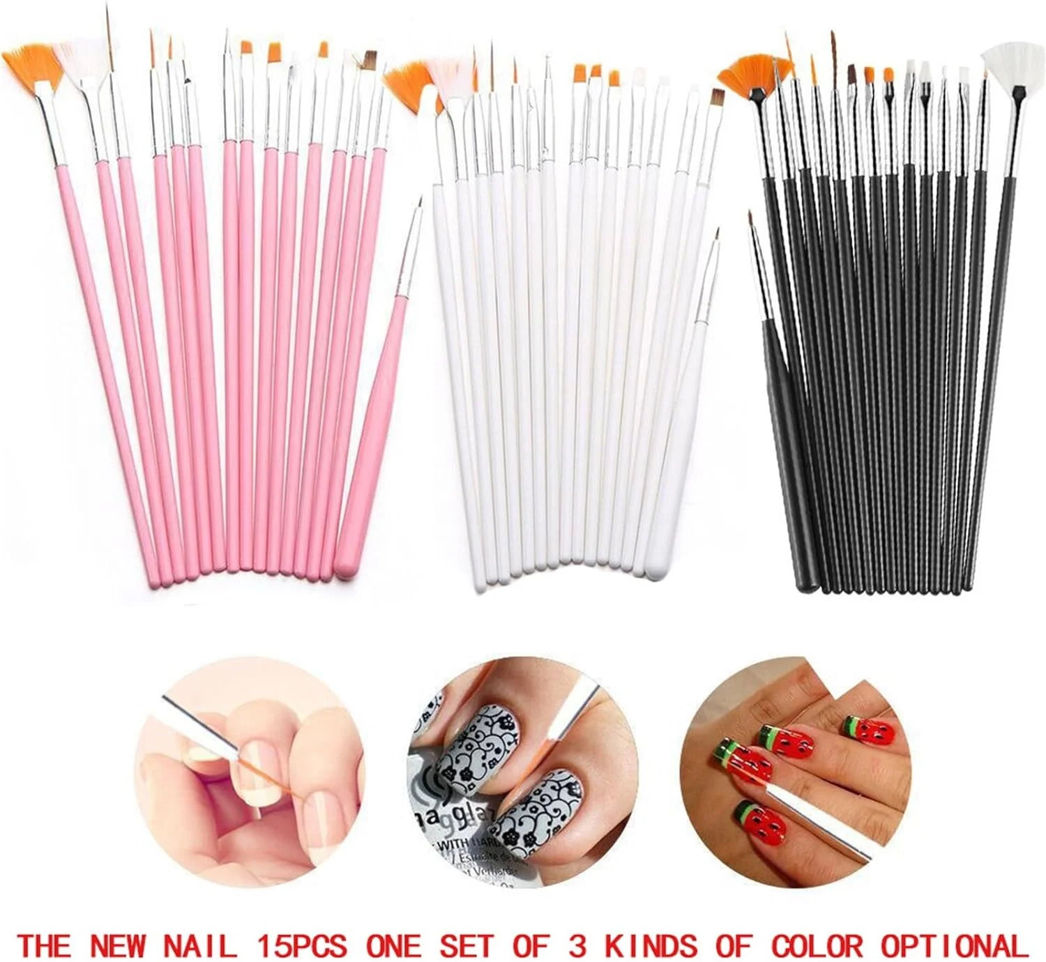 مجموعه ۳۱ عددی قلم طراحی ناخن پپیسکی، قلم طراحی ناخن، برس ژل UV، ابزار طراحی ناخن اکریلیک